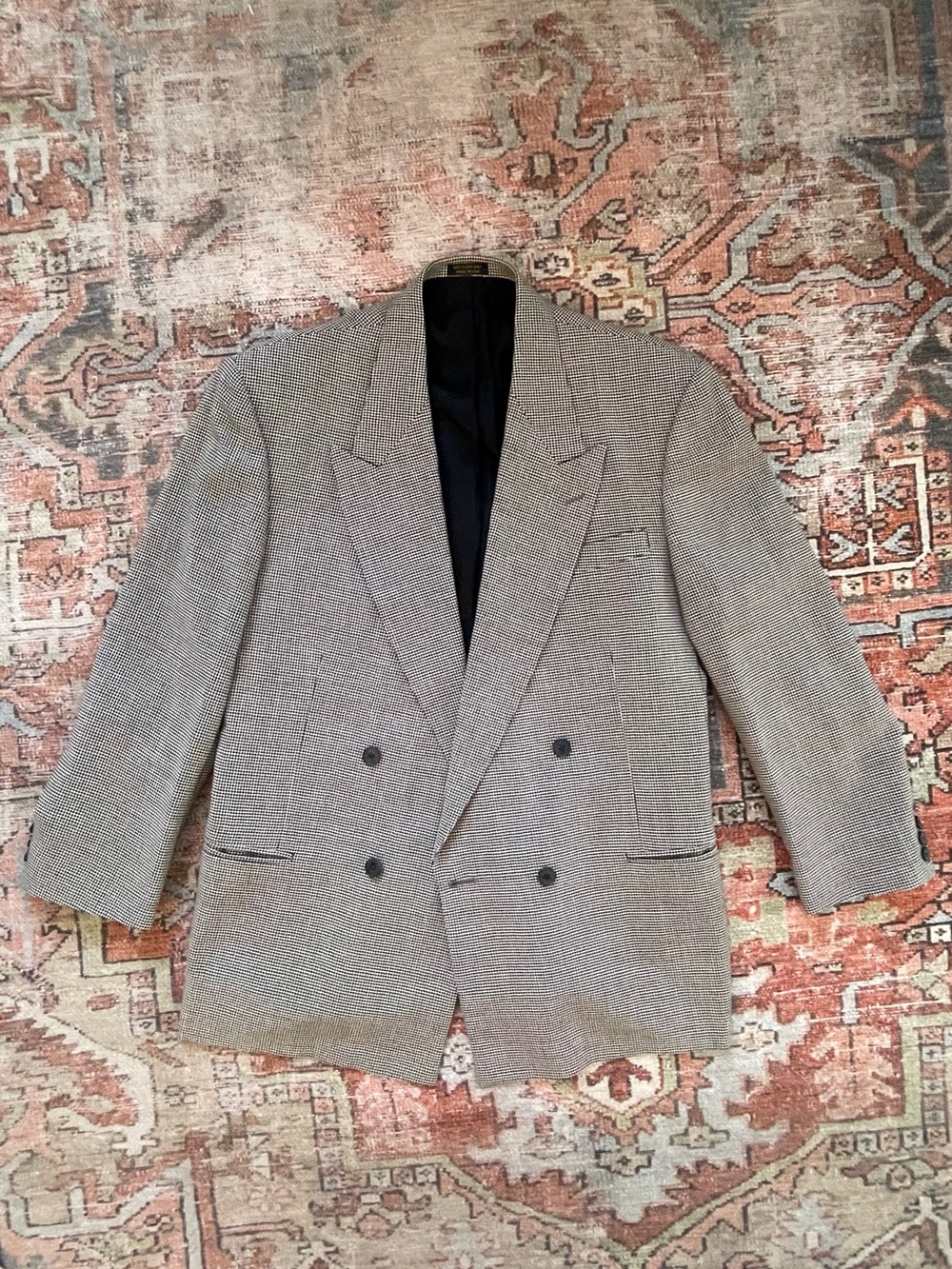 Alfani Classic Double-Breasted Gray Men's Blazer